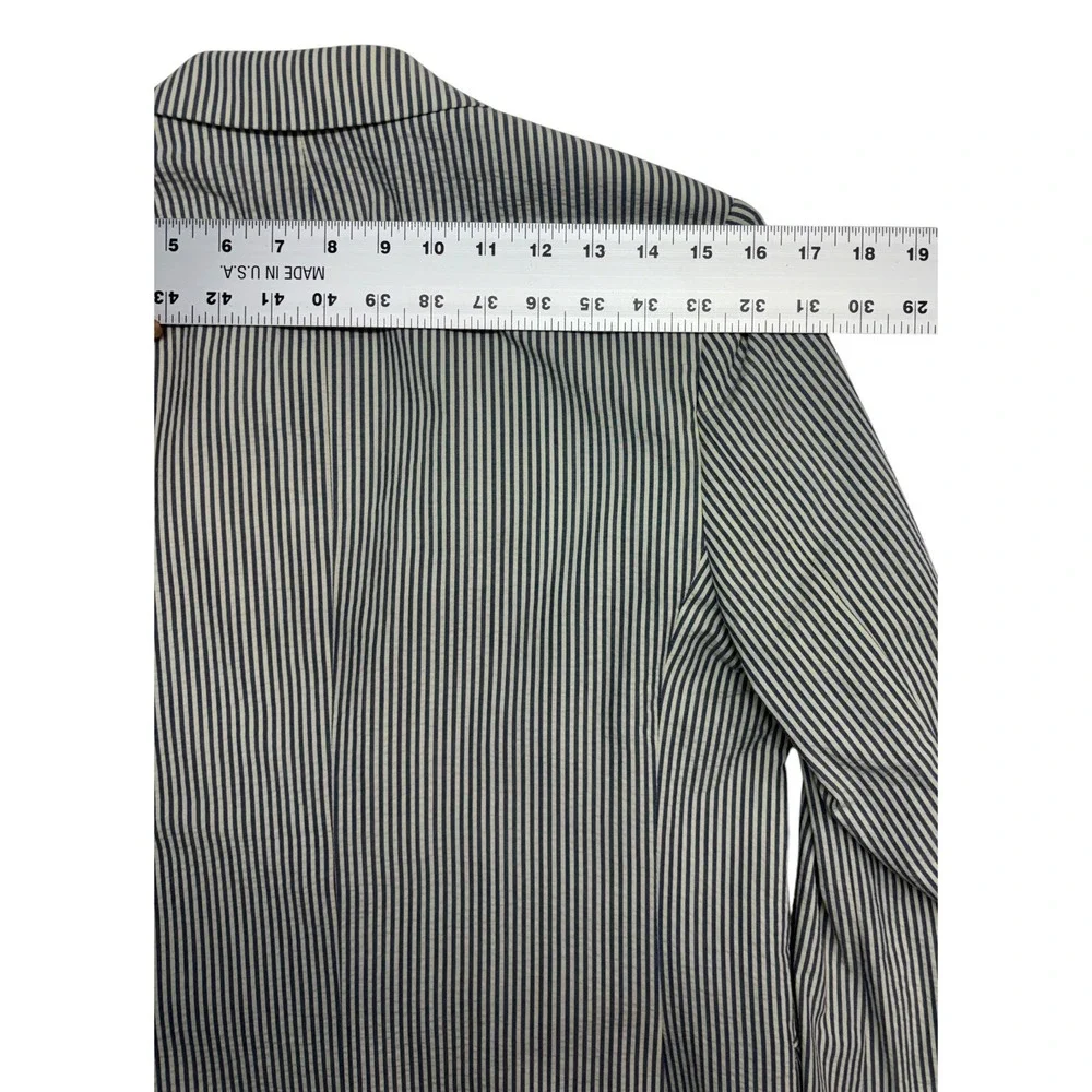 Boys Ralph Lauren 16R Blue White Striped Seersucker Blazer Jacket Sport Coat